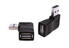 Adapter USB A-M/A-F 90° reversible, horizontal gewinkelt