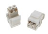 Keystone Clip white with Fiber Coupler Type LC 