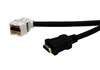 Keystone HDMI mit Kabel 0,2m, Buchse - Buchse, weiß 