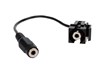 Keystone black with Audio Pigtail 3,5mm 0,2m