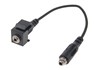 Keystone Clip black with 3,5mm Stereo cable 0,2m, Female - Female 