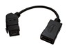 Keystone schwarz mit Kabel 0,2m Mini DisplayPort Buchse auf DisplayPort Buchse