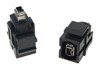Keystone Clip mit Mini FireWire Verbinder, Buchse - Buchse, schwarz 