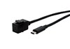 Keystone schwarz USB-C Buchse auf USB-C Stecker mit 0,5m Kabel