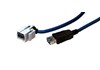 Keystone weiß, USB3.0A Buchse auf Buchse mit 0,2m Kabel 