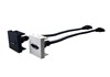 45x45, HDMI-Female with Lock-system, 0,3m cable, pure white