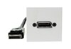 45x45, DisplayPort Kabel Buchse - Stecker 0,5m Kabel, reinweiß