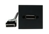 45x45, DisplayPort Kabel Buchse - Stecker 1m Kabel, anthrazit