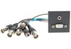 45x45, Front: VGA-Female/5xBNC + Jack connector, 0,2m cable, anthracite