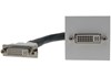 45x45, DVI-Female 24+5, 0,2m cable, pure white