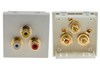 45x45, 3x Cinch, colour marked red/white/yellow, solder connection, pure white