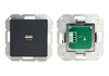 55x55 Modul anthrazit USB-A auf Steck/Schraub