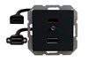 55x55 Module anthracite, HDMI+DP cable F/F 0.2m 90°, Lock System