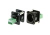Type D Adaptor recessed mount 3,5mm Stereo Jack to Screw Terminal 