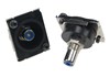 Type D Adaptor recessed mount with blue Cinch Coupler 3/8" 