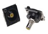 Type D Adaptor recessed mount with yellow Cinch Coupler 3/8" 