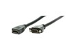 HDMI 2.0 cable female - female 0,2m, one side panel mount