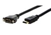 HDMI 2.0 cable female - male 0,5m, one side panel mount