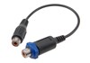 RCA cable 2x Cinch female blue, for Panelmount