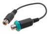 RCA cable 2x Cinch female green, for Panelmount