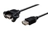 USB 2.0 Type A cable 0,2m Panel Mount