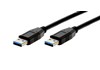 USB3.0 cable Type A Male to Male 0,5m, black