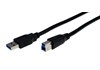 Cable USB2.0 AM-BM 0,5m bk AWG24/28
