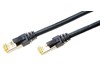 Patch cable S/FTP CAT6A Ultraflex 0,25m blue/grey