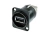 USB2.0 D-size adaptor type A to B / B to A black 
