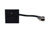 45x45, HDMI-Buchse mit Verriegelung, 0,2m Kabel, anthrazit 