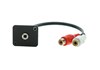 D-Form Adapter Fronteinbau mit Kabel Klinke / 2xCinch 