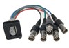 D-Form Adapter Fronteinbau mit Kabel HD15F/5xBNC-F 